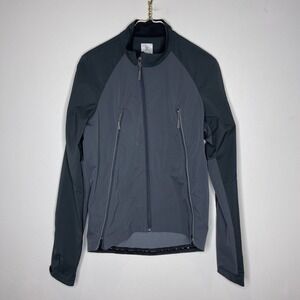 Kitsbow Men's‎ Mixed Shell Gray Lightweight Full Zip Cycling Jacket - Medium M